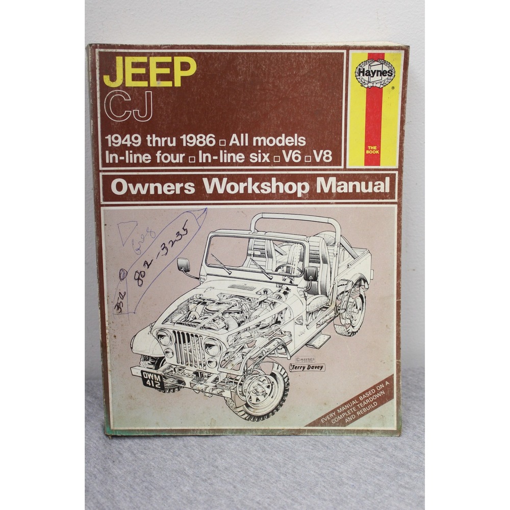 Haynes Jeep CJ Manual 1949-1986 Brown Owners Workshop Manual Scrambler Renegade
